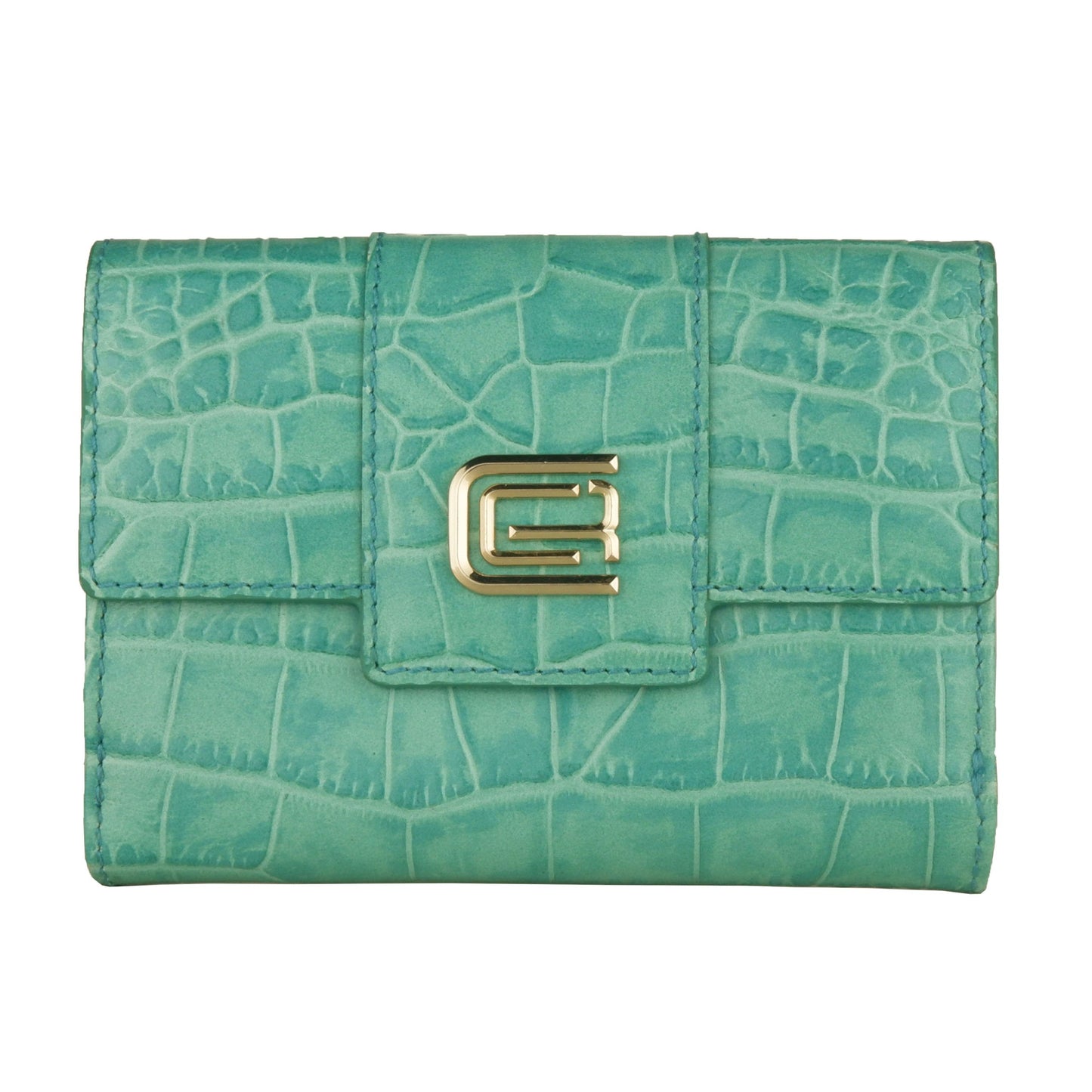 Turquoise Elegance Leather Wallet