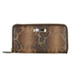 Python Print Calfskin Wallet with Metallic Logo