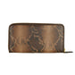 Python Print Calfskin Wallet with Metallic Logo