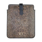 Chic Calfskin Tablet Case with Leopard Accent