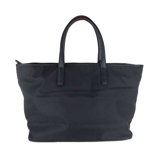 Elegant Black Shopper with Leather Accents