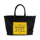Elegant Yellow Shoulder Bag with Leather Accents
