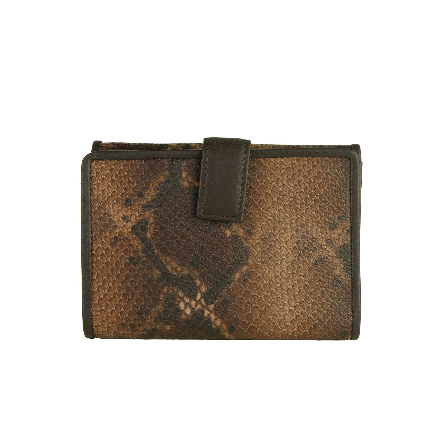 Elegant Python Print Calfskin Wallet