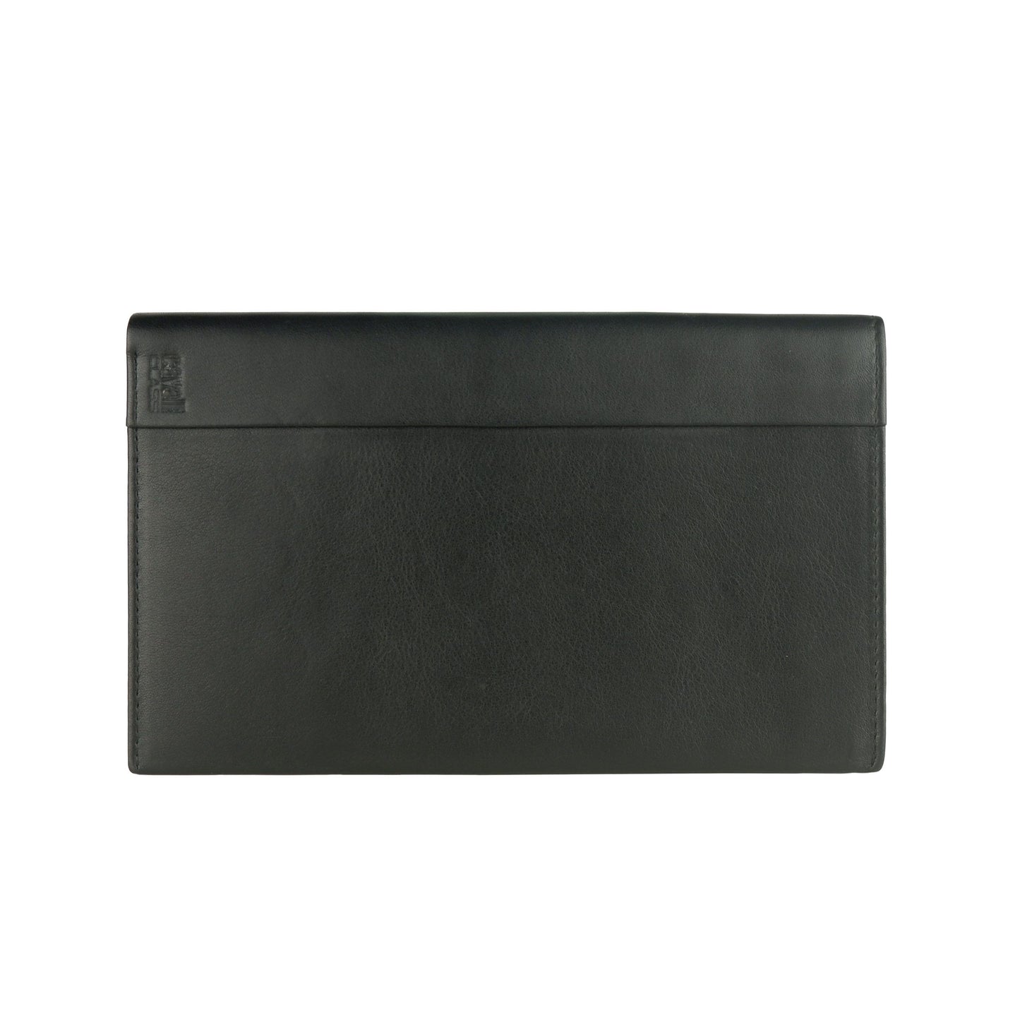 Sleek Black Leather Dual-Card Holder Wallet