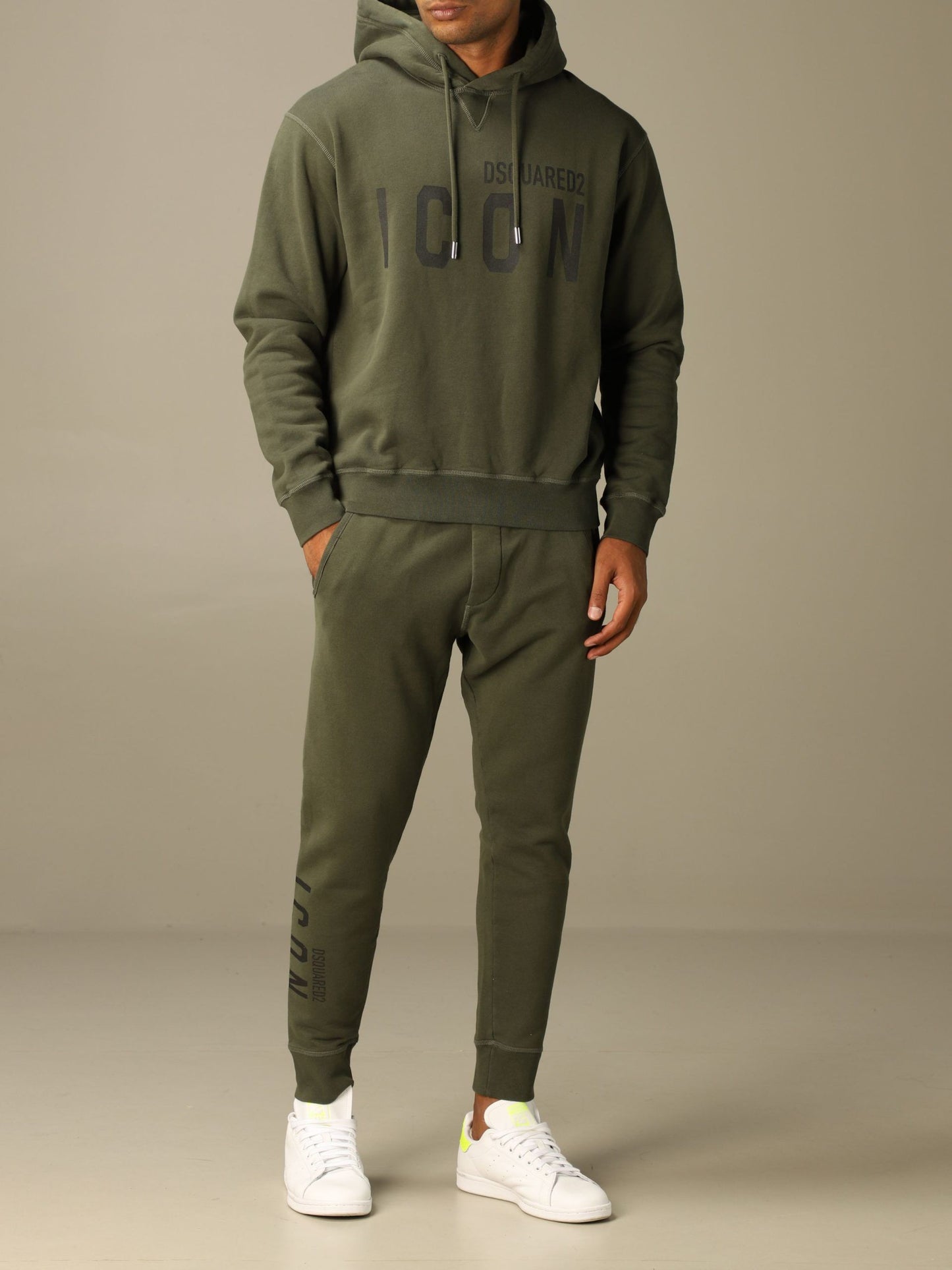 Army Green Icon Logo Hoodie