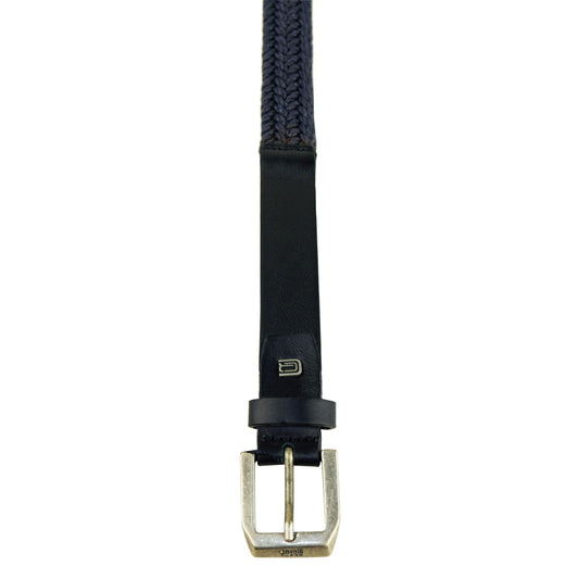 Elegant Calfskin & Cotton Woven Men's Belt