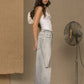 Elegant Gray Cotton Denim - Boutique Chic