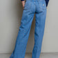 Elegant Wide Leg Denim in Blue
