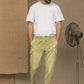 Military Green Mid-Waist Designer Jeans
