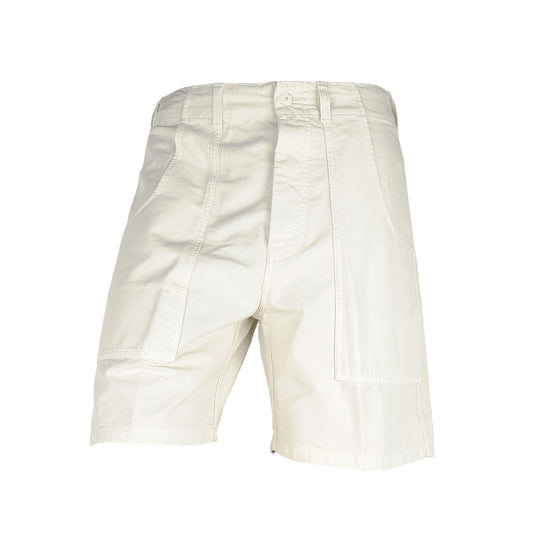 Elegant White Cotton Bermuda Shorts