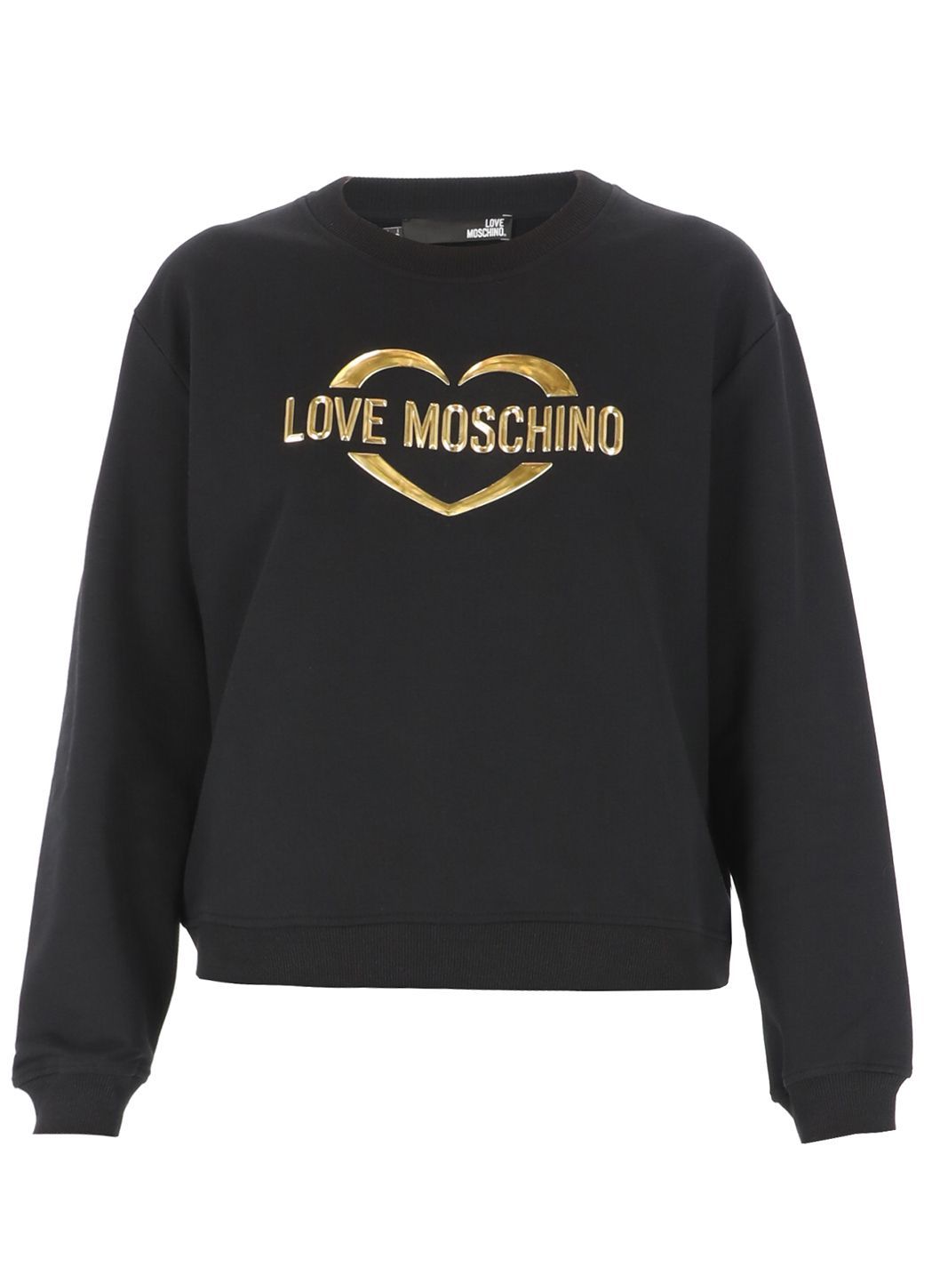 Chic Black Logo Embellished Sweatshirt