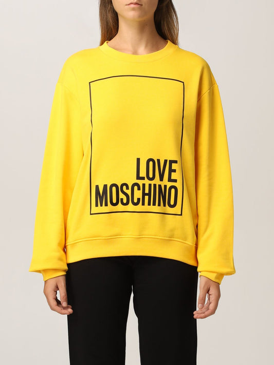 Chic Yellow Sweatshirt with Logo Emblem