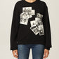 Chic Black Sweatshirt with Designer Emblem