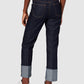 Chic Cotton Denim Jeans with Fleece Accent