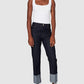 Chic Cotton Denim Jeans with Fleece Accent