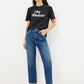 Chic Worn-Look Straight Leg Jeans