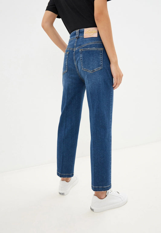 Chic Worn-Look Straight Leg Jeans