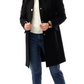 Elegant Wool Blend Coat with Heart Buttons