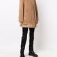 Elegant Beige Faux Fur Hooded Coat