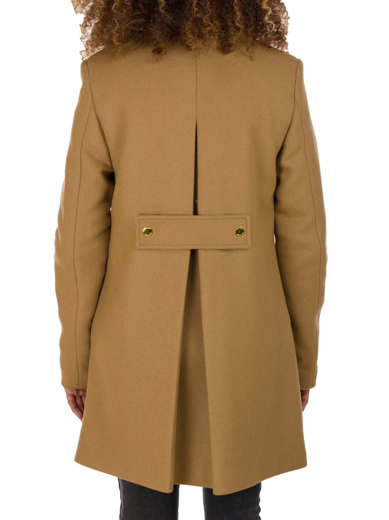 Elegant Beige Coat with Button Closure