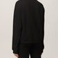 Elegant Crewneck Sweatshirt with Silver Logo