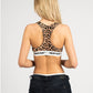 Leopard Print Logo Elastic Women's Top