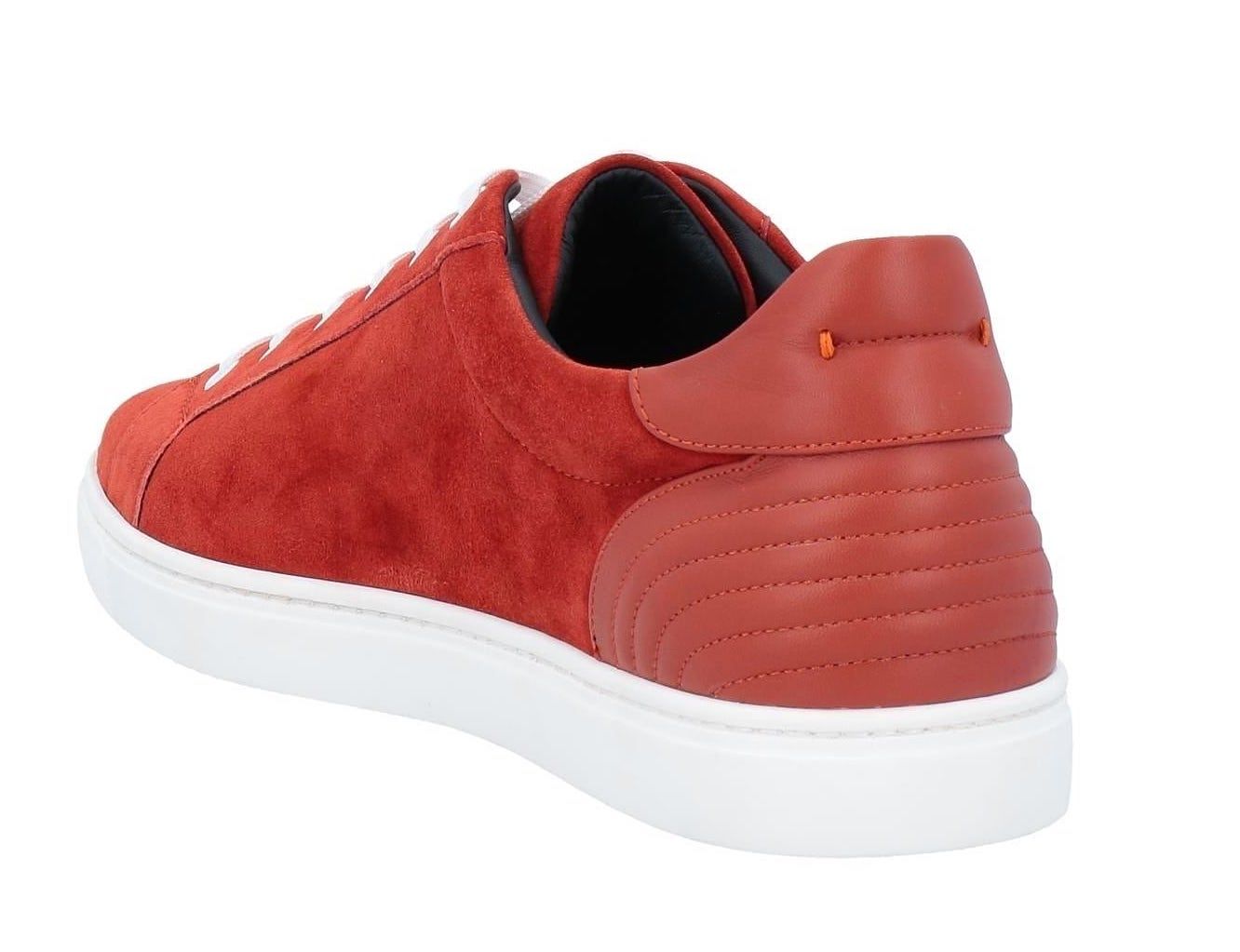 Radiant Red Leather Sneakers