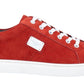 Radiant Red Leather Sneakers