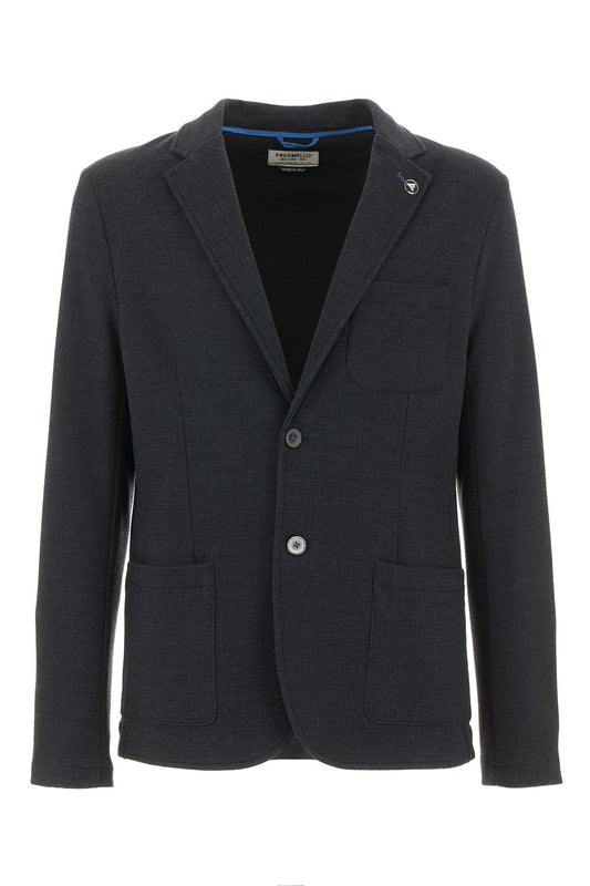 Elegant Blue Blazer with Classic Tailoring