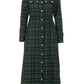 Chic Tartan Buttoned Dress - Trendy Green & Black
