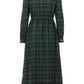 Chic Tartan Buttoned Dress - Trendy Green & Black