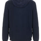 Cozy Wool Blend Zip Hoodie Sweater in Blue