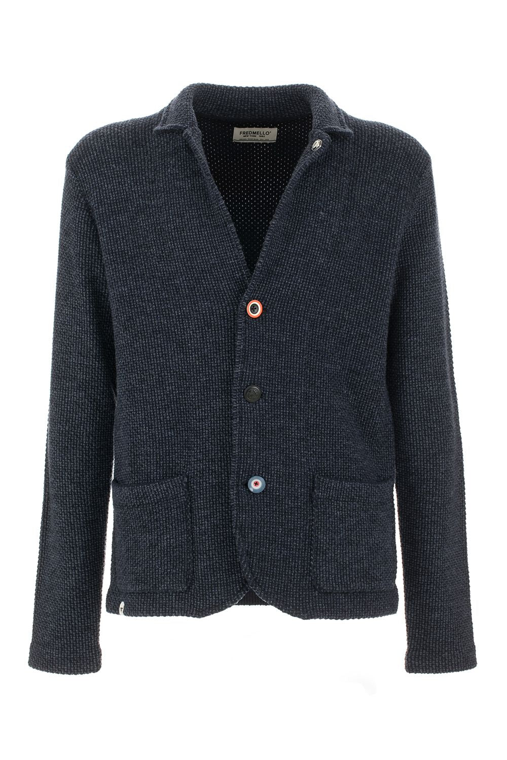 Chic Cotton Blend Men's Jacket with Button Closure