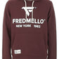 Radiant Red Cotton Hoodie with Logo Accent