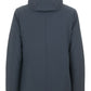 Sleek Blue Hooded Parka with Chic Design