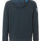 Chic Blue Hooded Zip Sweatshirt with Logo