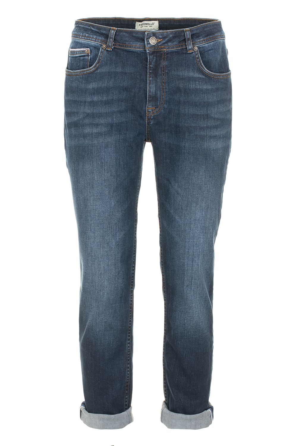 Sleek Dark Blue Denim for Men