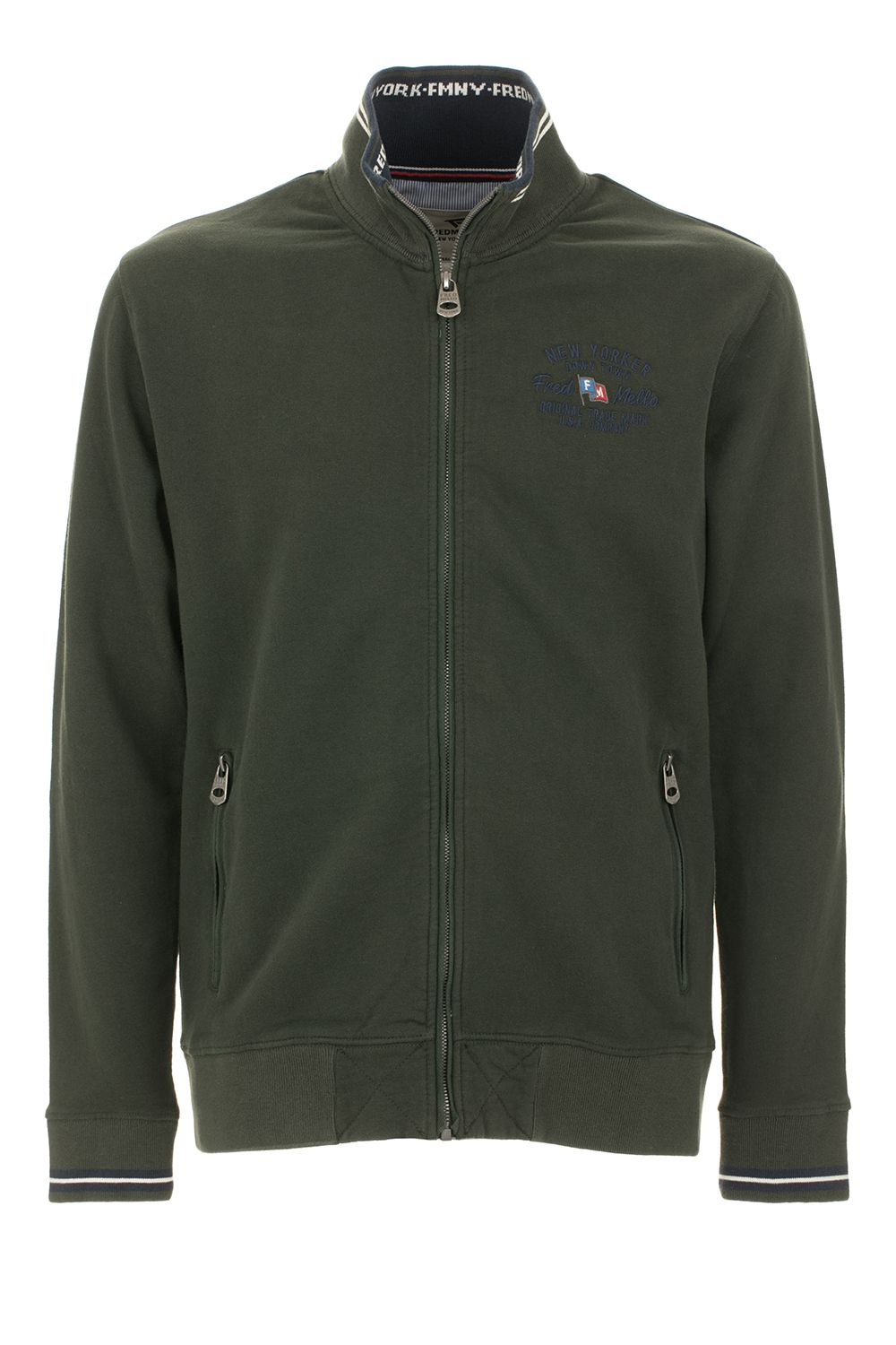 Classic Green Cotton Jacket with Logo