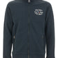 Chic Blue Cotton Jacket with Brand Logo