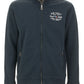 Chic Blue Cotton Jacket with Brand Logo