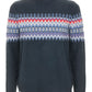 Elegant Blue Turtleneck Patterned Sweater