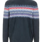 Elegant Blue Turtleneck Patterned Sweater