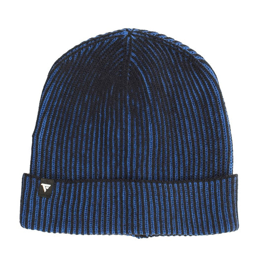 Striped Embossed Men's Cap - Blue and Black