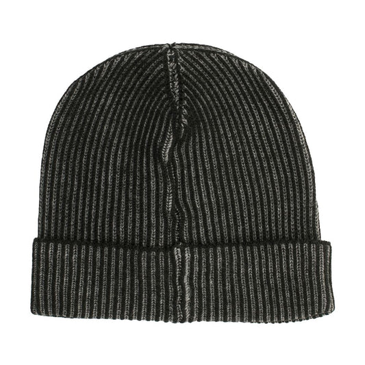 Sophisticated Striped Men's Ribbed Beanie