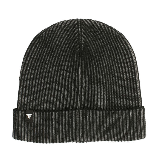 Sophisticated Striped Men's Ribbed Beanie