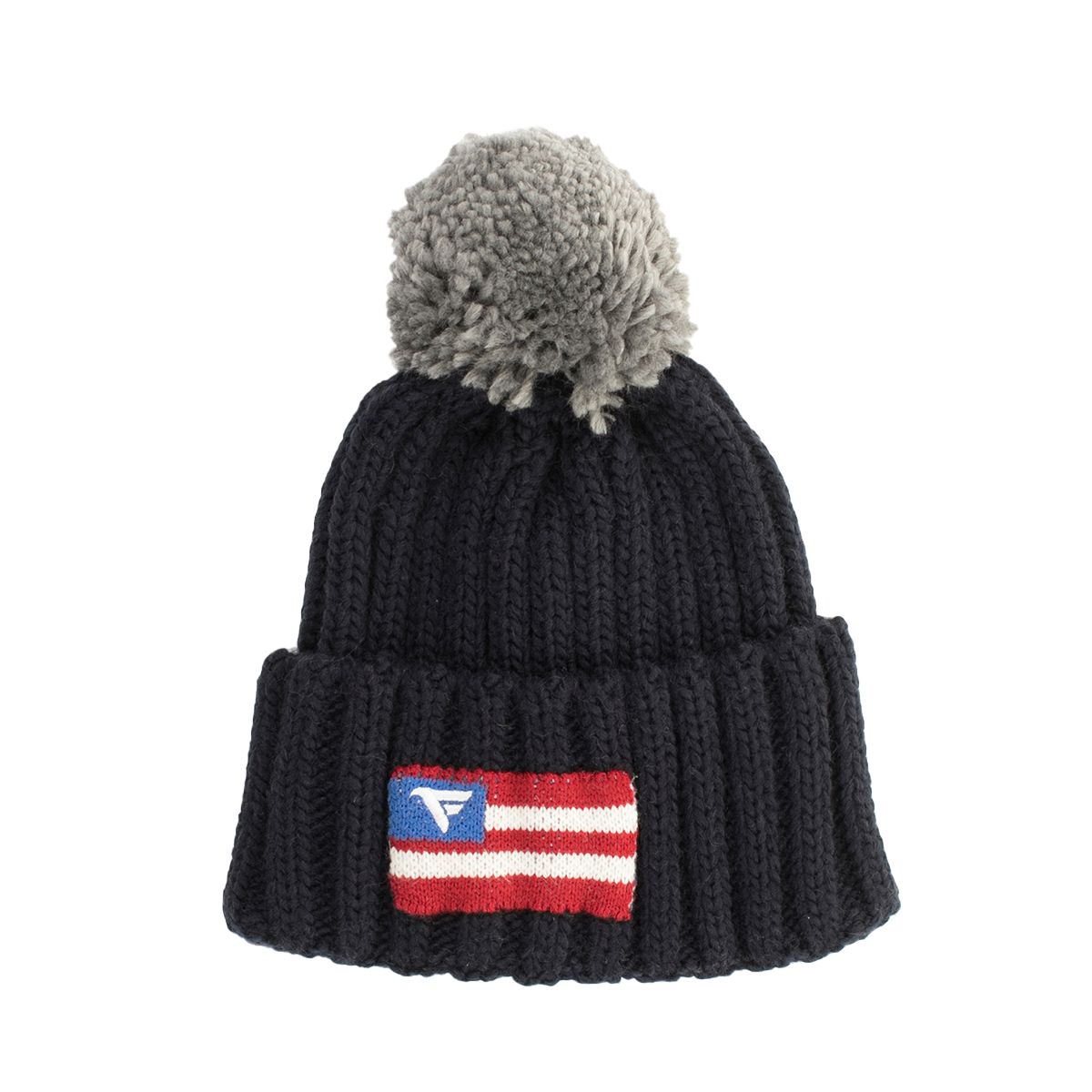 Pompom Flag Logo Wool Blend Men's Hat