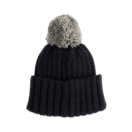 Pompom Flag Logo Wool Blend Men's Hat