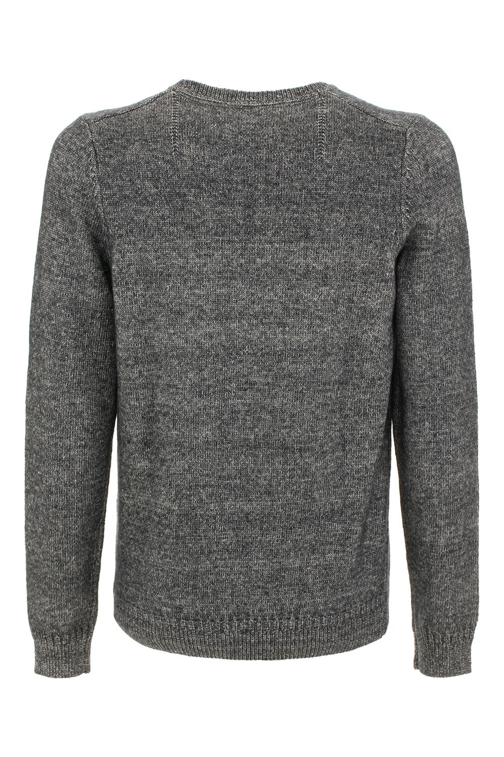 Chic Melange Blue Crewneck Sweater for Men