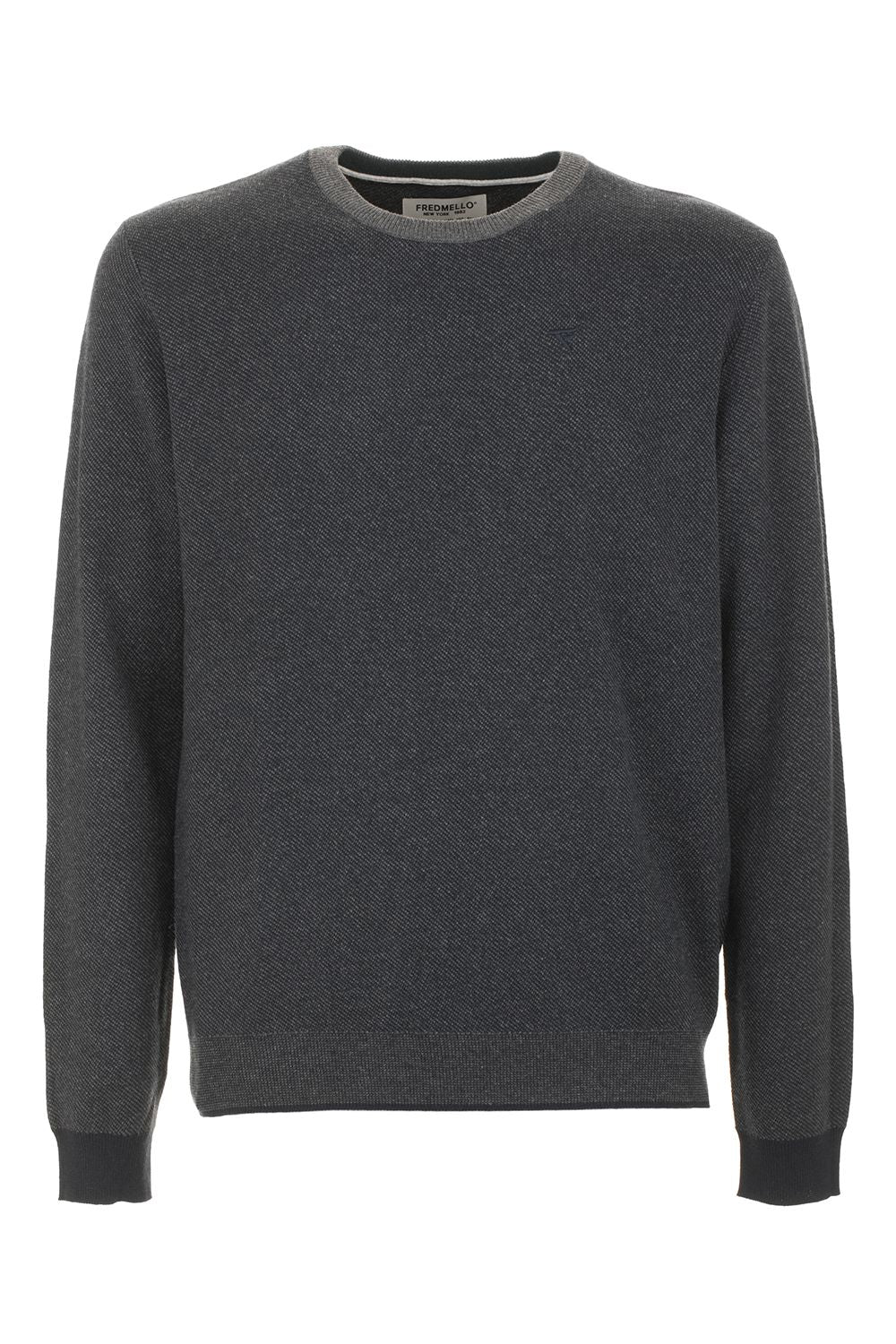 Chic Cotton-Wool Blend Crewneck Sweater