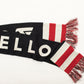 Multicolor Fringe Logo Scarf in Wool Blend